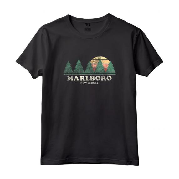 Marlboro NJ Vintage Throwback Tee Retro anni '70 Design Maglietta - Regalo Unico per Natale e Amanti della Moda Vintage
