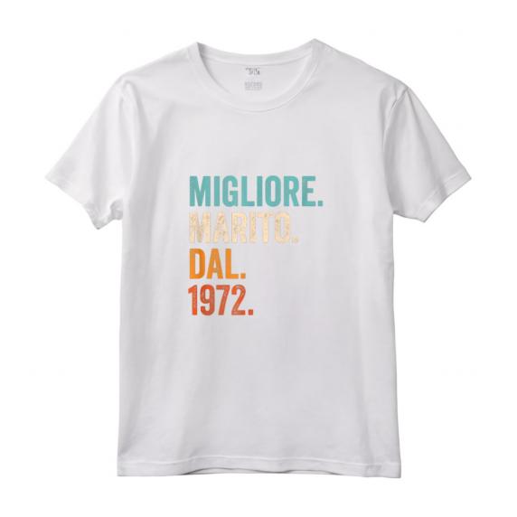 Migliore Marito Dal 1972 | Anni 52 Anniversario Matrimonio Maglietta - Regalo Speciale Vintage per Marito Sposato dal 1972