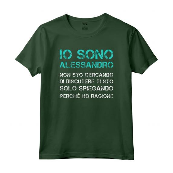 Maglietta Alessandro Regalo Compleanno Divertente Con Nome - T-shirt con Scritte Ironiche e Originali - Marca HapTiger