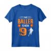 Bambino Maglia da Basket 9° Compleanno - Questo Baller è ora 9 Maglietta per Bambini Appassionati di Basket - Regalo Perfetto a Natale