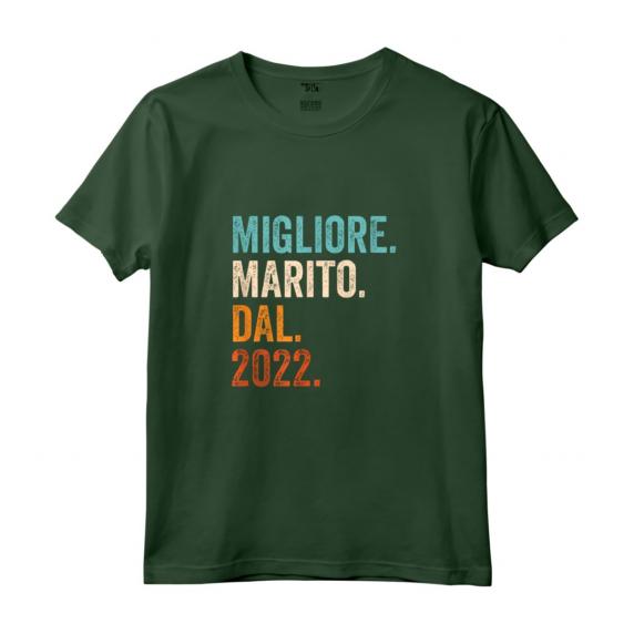 Migliore Marito Dal 2022 | Maglietta 2° Anniversario Matrimonio Vintage Retrò - Idea Regalo Unica