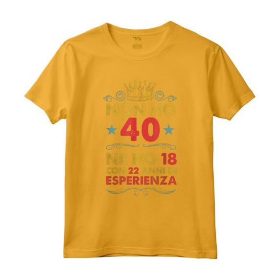 Anni 40 Compleanno Donna Uomo Vintage Divertente - Regalo Maglietta per il 40 Compleanno - Non ho 40 ne ho 18 con 22 anni di esperienza