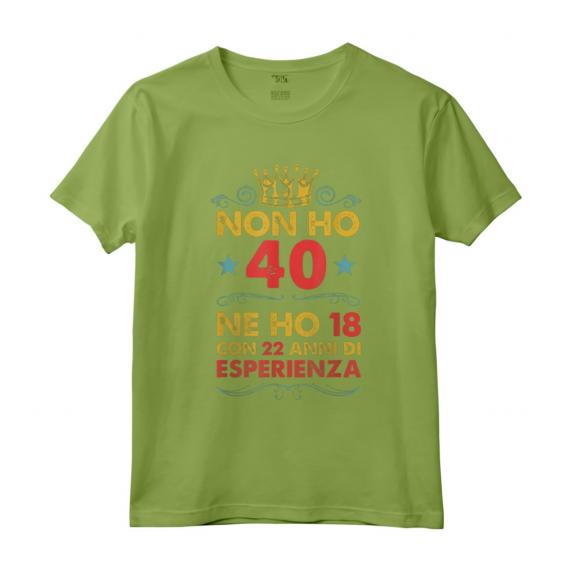 Anni 40 Compleanno Donna Uomo Vintage Divertente - Regalo Maglietta per il 40 Compleanno - Non ho 40 ne ho 18 con 22 anni di esperienza