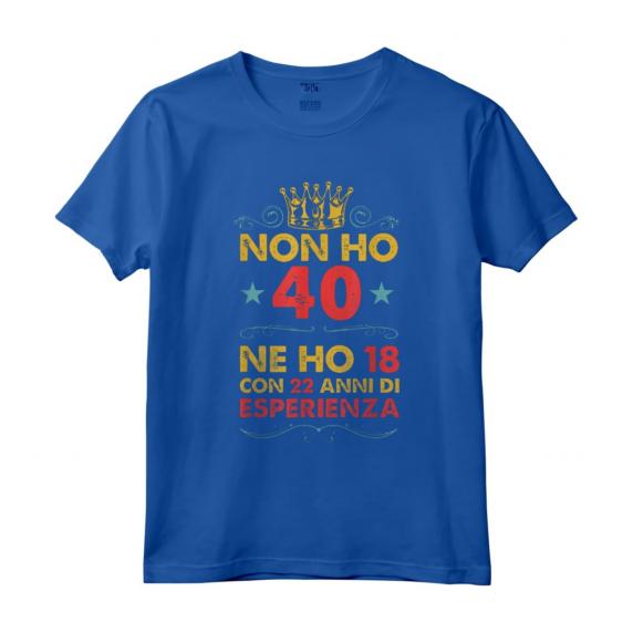 Anni 40 Compleanno Donna Uomo Vintage Divertente - Regalo Maglietta per il 40 Compleanno - Non ho 40 ne ho 18 con 22 anni di esperienza