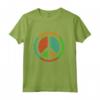 T-shirt Anni '70 con Simbolo della Pace - Maglia a Manica - Ideale come Regalo per Amanti della Moda Vintage e Simboli di Pace