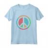 T-shirt Anni '70 con Simbolo della Pace - Maglia a Manica - Ideale come Regalo per Amanti della Moda Vintage e Simboli di Pace
