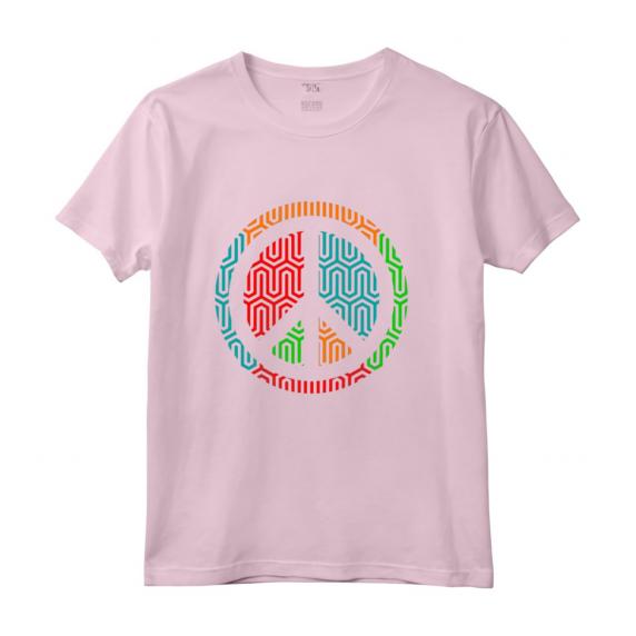 T-shirt Anni '70 con Simbolo della Pace - Maglia a Manica - Ideale come Regalo per Amanti della Moda Vintage e Simboli di Pace