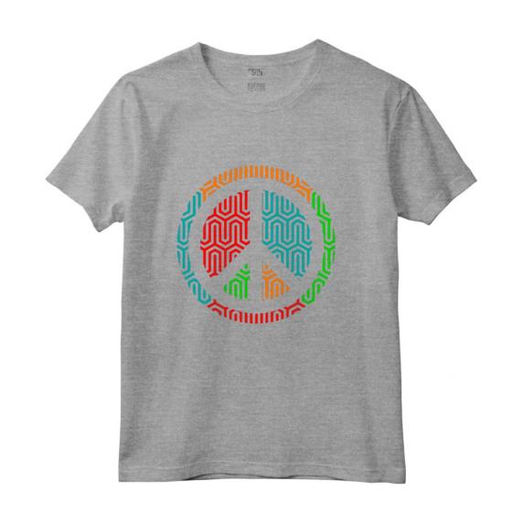 T-shirt Anni '70 con Simbolo della Pace - Maglia a Manica - Ideale come Regalo per Amanti della Moda Vintage e Simboli di Pace