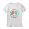 T-shirt Anni '70 con Simbolo della Pace - Maglia a Manica - Ideale come Regalo per Amanti della Moda Vintage e Simboli di Pace