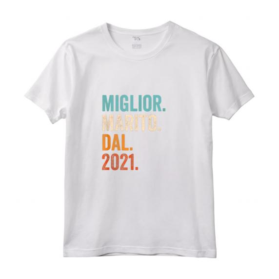 Miglior Marito Dal 2021 | Anni 3 Anniversario Matrimonio Maglietta - Regalo Vintage per Lui