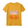 Halloween Ringraziamento - Carino Unicorno Zucca Maglietta per Bambini, Ragazze e Donne - Idea Regalo per Halloween