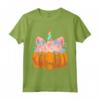 Halloween Ringraziamento - Carino Unicorno Zucca Maglietta per Bambini, Ragazze e Donne - Idea Regalo per Halloween