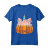 Halloween Ringraziamento - Carino Unicorno Zucca Maglietta per Bambini, Ragazze e Donne - Idea Regalo per Halloween