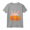 Halloween Ringraziamento - Carino Unicorno Zucca Maglietta per Bambini, Ragazze e Donne - Idea Regalo per Halloween