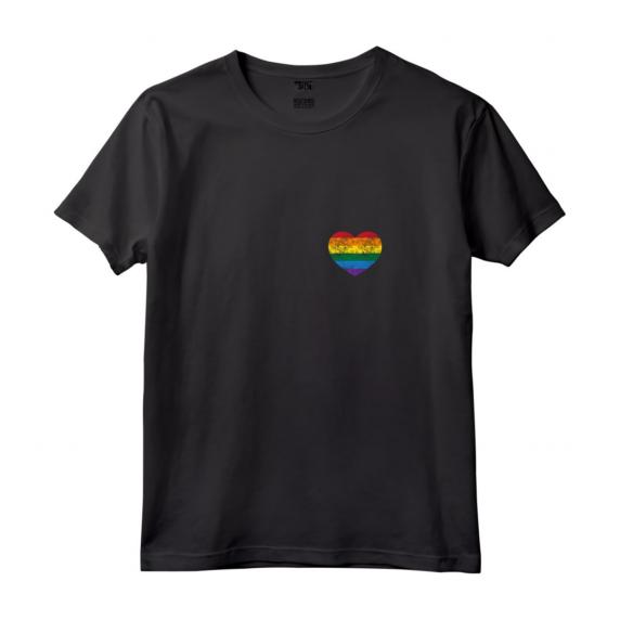 T-shirt Vintage Gay Pride Cuore - Camicia Bandiera Gay per l'Orgoglio LGBT - Ideale per le Nozze Gay