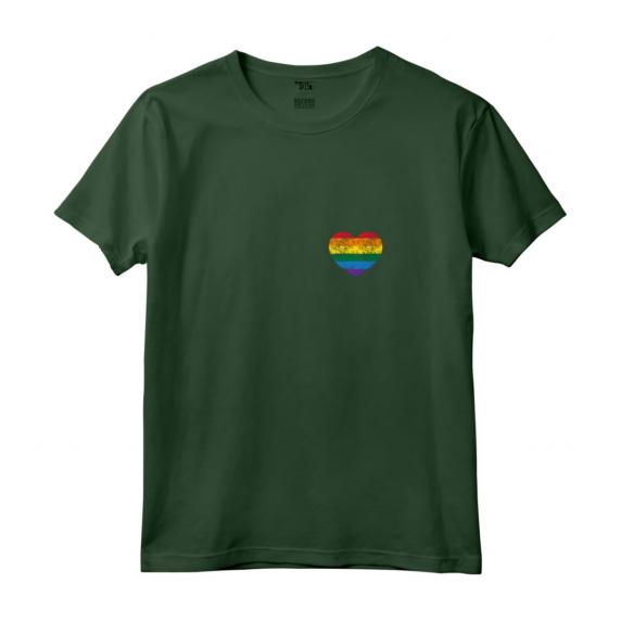 T-shirt Vintage Gay Pride Cuore - Camicia Bandiera Gay per l'Orgoglio LGBT - Ideale per le Nozze Gay