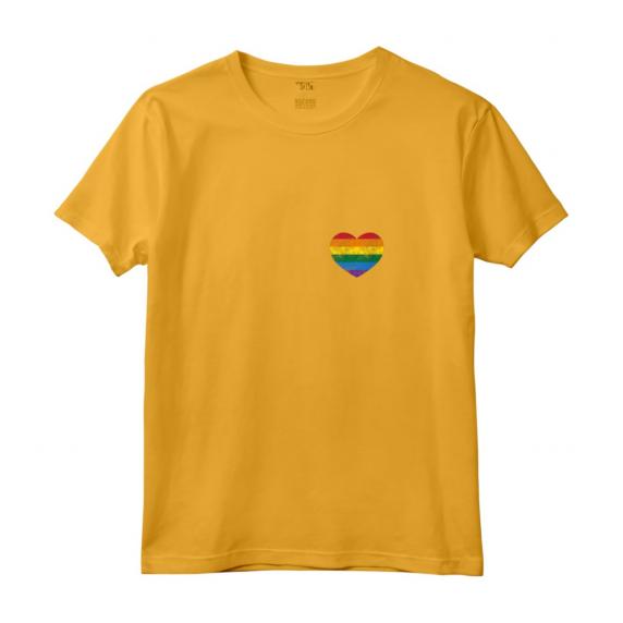 T-shirt Vintage Gay Pride Cuore - Camicia Bandiera Gay per l'Orgoglio LGBT - Ideale per le Nozze Gay