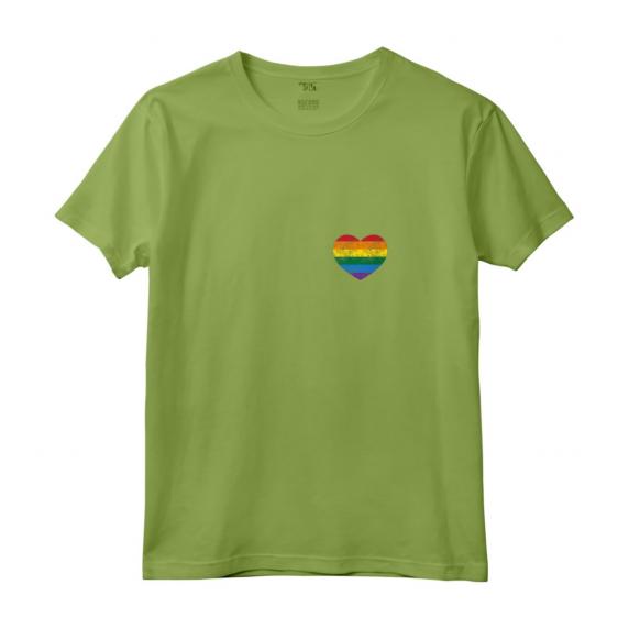 T-shirt Vintage Gay Pride Cuore - Camicia Bandiera Gay per l'Orgoglio LGBT - Ideale per le Nozze Gay