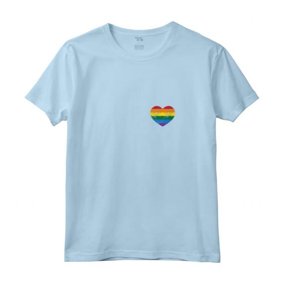T-shirt Vintage Gay Pride Cuore - Camicia Bandiera Gay per l'Orgoglio LGBT - Ideale per le Nozze Gay