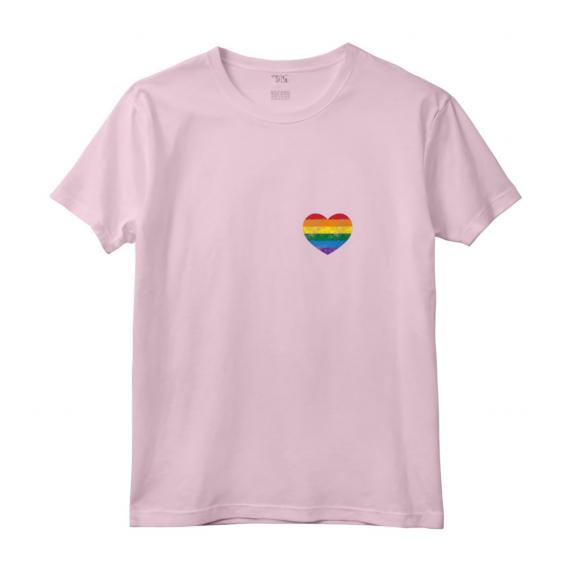 T-shirt Vintage Gay Pride Cuore - Camicia Bandiera Gay per l'Orgoglio LGBT - Ideale per le Nozze Gay
