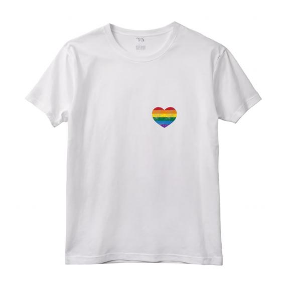 T-shirt Vintage Gay Pride Cuore - Camicia Bandiera Gay per l'Orgoglio LGBT - Ideale per le Nozze Gay