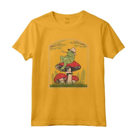 Cottagecore Rana Estetica Goblincore Fungo - Maglietta con Stampa di Rane e Funghi - Ideale per Amanti della Natura e dell'estetica Goblincore