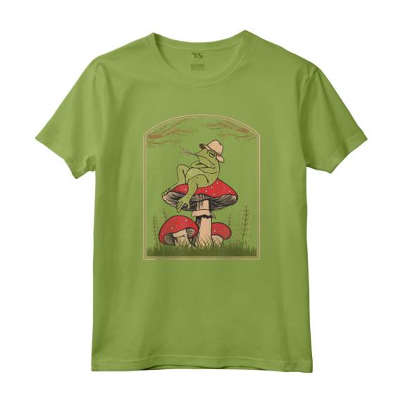 Cottagecore Rana Estetica Goblincore Fungo - Maglietta con Stampa di Rane e Funghi - Ideale per Amanti della Natura e dell'estetica Goblincore