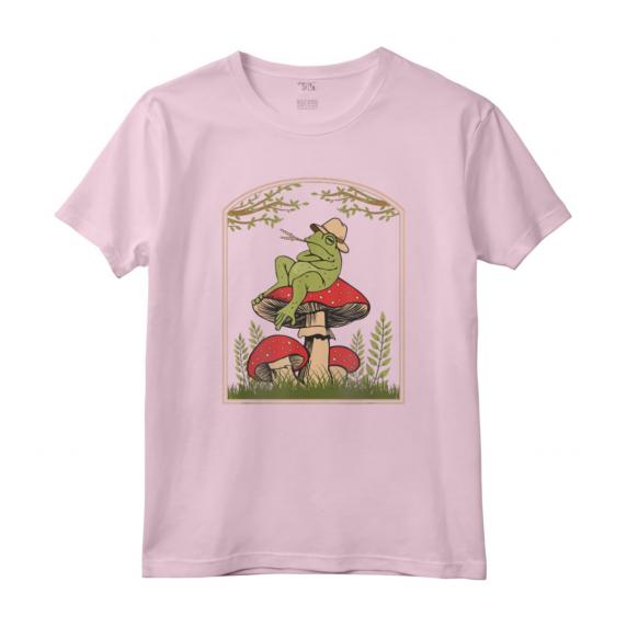 Cottagecore Rana Estetica Goblincore Fungo - Maglietta con Stampa di Rane e Funghi - Ideale per Amanti della Natura e dell'estetica Goblincore