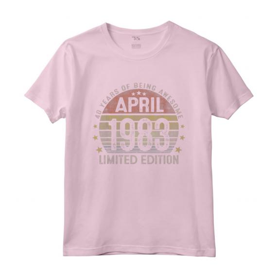 Vintage 1983 40 Anni Compleanno Uomo Donna Aprile Maglietta - Idea Regalo Unica per il 40° Compleanno
