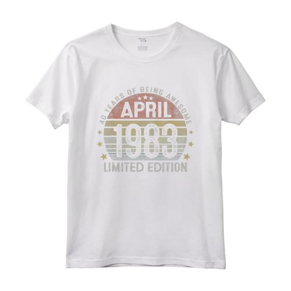 Vintage 1983 40 Anni Compleanno Uomo Donna Aprile Maglietta - Idea Regalo Unica per il 40° Compleanno
