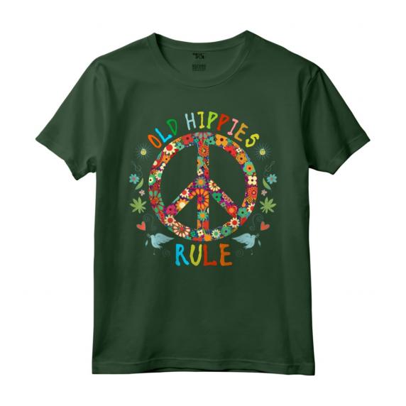 Vecchio Hippies Vintage Retro Costume Hippy Girasole Maglietta - Regalo Fantastico per Amanti dello Stile Hippie e Vintage