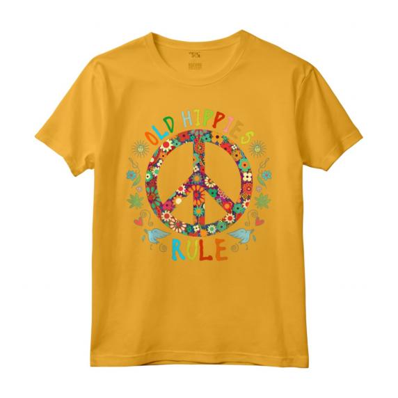 Vecchio Hippies Vintage Retro Costume Hippy Girasole Maglietta - Regalo Fantastico per Amanti dello Stile Hippie e Vintage
