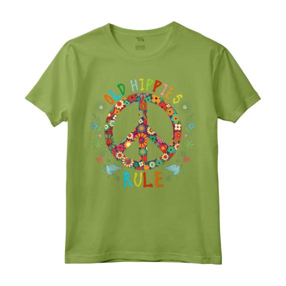 Vecchio Hippies Vintage Retro Costume Hippy Girasole Maglietta - Regalo Fantastico per Amanti dello Stile Hippie e Vintage
