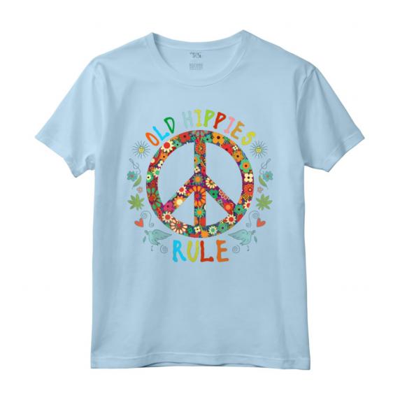 Vecchio Hippies Vintage Retro Costume Hippy Girasole Maglietta - Regalo Fantastico per Amanti dello Stile Hippie e Vintage