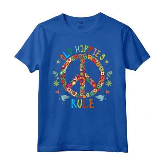 Vecchio Hippies Vintage Retro Costume Hippy Girasole Maglietta - Regalo Fantastico per Amanti dello Stile Hippie e Vintage