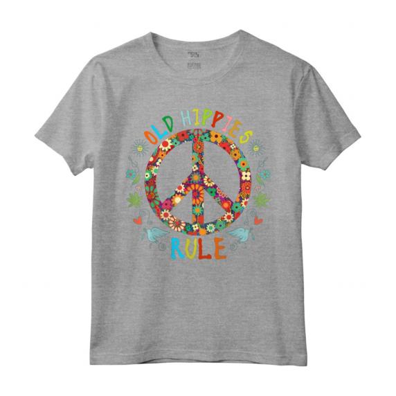 Vecchio Hippies Vintage Retro Costume Hippy Girasole Maglietta - Regalo Fantastico per Amanti dello Stile Hippie e Vintage