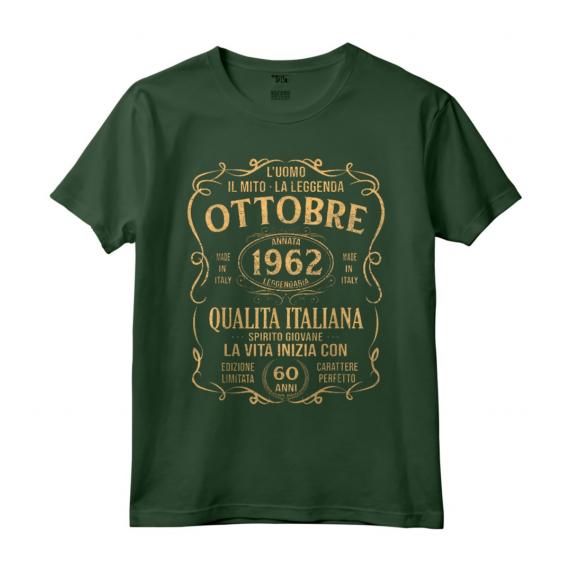 Ottobre 1962 Nato Nel 1962 - Vintage 60 Anni Compleanno Uomo Maglietta - Il Mito La Leggenda - Regalo Divertente 60° Compleanno