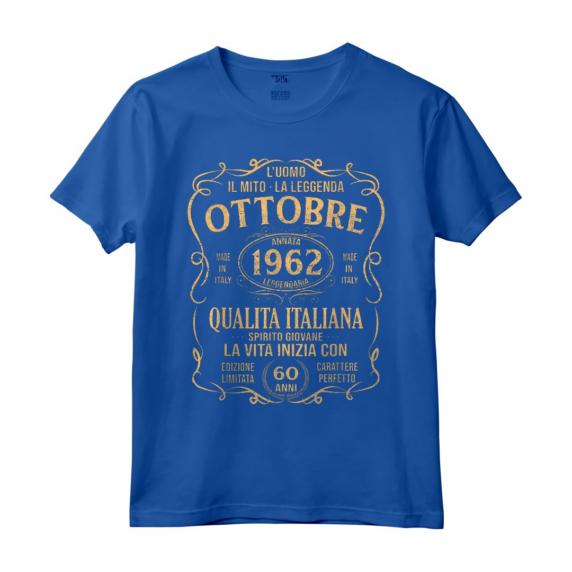 Ottobre 1962 Nato Nel 1962 - Vintage 60 Anni Compleanno Uomo Maglietta - Il Mito La Leggenda - Regalo Divertente 60° Compleanno