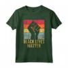 HapTiger Protest Black Fist Vintage Retro Maglietta - Support BLM Black Lives Matter Movement - Stand Against Injustice and Police Brutality