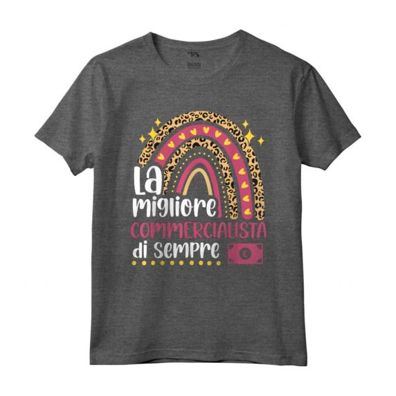 La Migliore Commercialista Di Sempre - Divertente Maglietta per Donna - Regalo Perfetto per Commercialiste - Ideale per Natale, Laurea o Compleanno