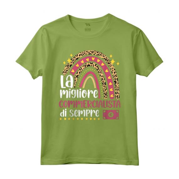 La Migliore Commercialista Di Sempre - Divertente Maglietta per Donna - Regalo Perfetto per Commercialiste - Ideale per Natale, Laurea o Compleanno