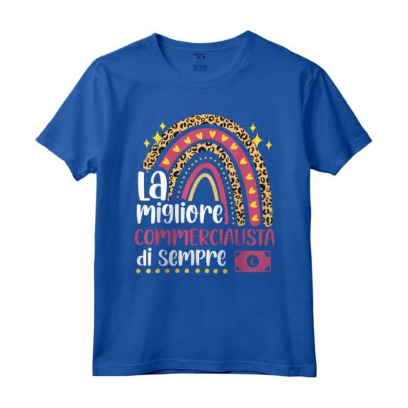 La Migliore Commercialista Di Sempre - Divertente Maglietta per Donna - Regalo Perfetto per Commercialiste - Ideale per Natale, Laurea o Compleanno