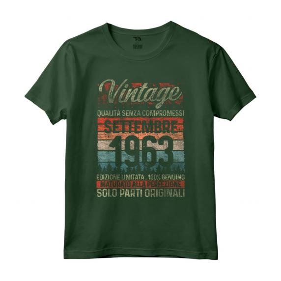 Settembre 1963 Vintage - Maglia 61 Compleanno Anni Uomo Donna - Regalo Compleanno 1963 Design Retro Vintage - Edizione Limitata