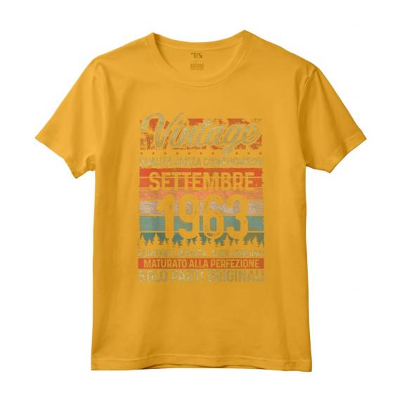 Settembre 1963 Vintage - Maglia 61 Compleanno Anni Uomo Donna - Regalo Compleanno 1963 Design Retro Vintage - Edizione Limitata
