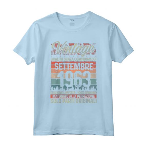 Settembre 1963 Vintage - Maglia 61 Compleanno Anni Uomo Donna - Regalo Compleanno 1963 Design Retro Vintage - Edizione Limitata