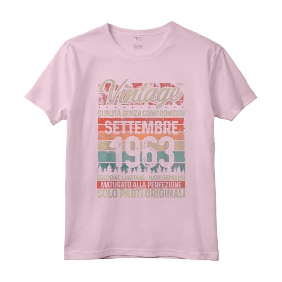 Settembre 1963 Vintage - Maglia 61 Compleanno Anni Uomo Donna - Regalo Compleanno 1963 Design Retro Vintage - Edizione Limitata