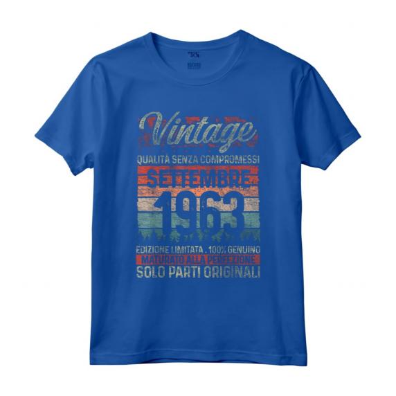 Settembre 1963 Vintage - Maglia 61 Compleanno Anni Uomo Donna - Regalo Compleanno 1963 Design Retro Vintage - Edizione Limitata