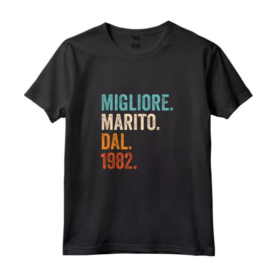 Migliore Marito Dal 1982 | Anni 42 Anniversario Matrimonio Maglietta - Regalo Vintage per Marito - Idea Originale per Anniversario