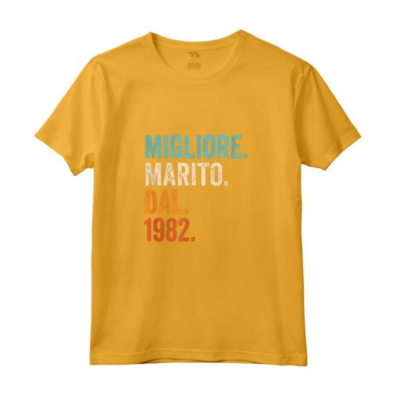 Migliore Marito Dal 1982 | Anni 42 Anniversario Matrimonio Maglietta - Regalo Vintage per Marito - Idea Originale per Anniversario