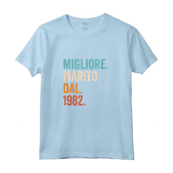 Migliore Marito Dal 1982 | Anni 42 Anniversario Matrimonio Maglietta - Regalo Vintage per Marito - Idea Originale per Anniversario
